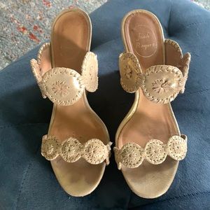 Gold Jack Rogers Lauren Wedge